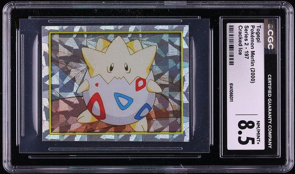 2000 Pokemon Merlin Series Cracked Ice Togepi #197 CGC 8.5