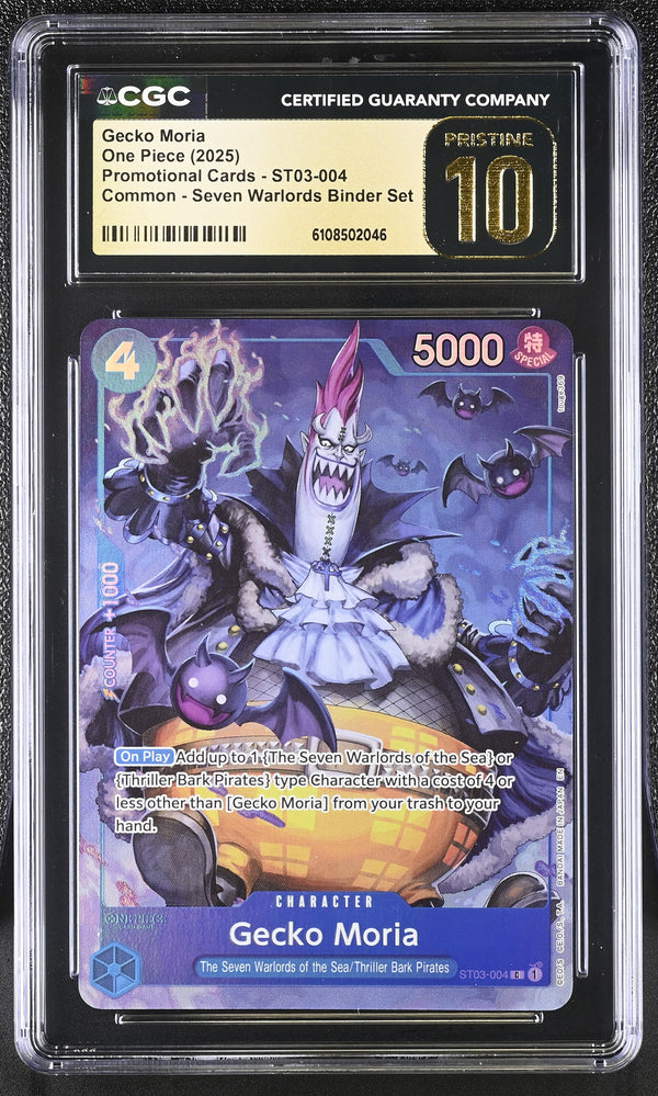 2025 One Piece Seven Warlords Binder Set Gecko Moria #ST03-004 CGC Pristine 10