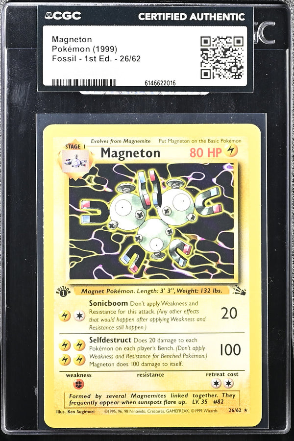 1999 Pokemon Fossil - 1st Ed. Magneton #26/62