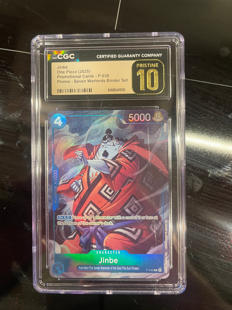 2025 One Piece Promotional Cards - P-030 Promo - Seven Warlords Binder Set Jinbe #P-030 CGC 10