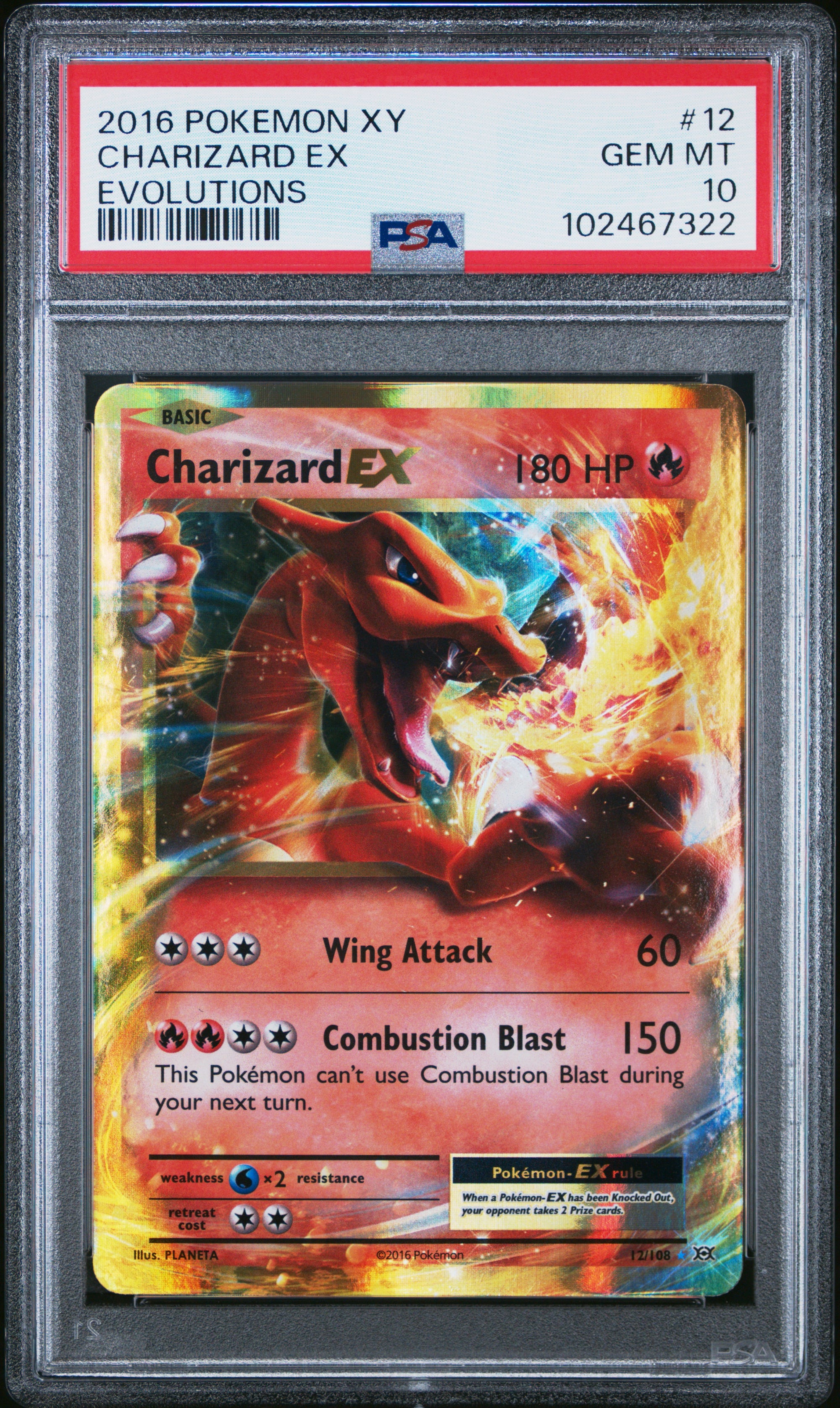 2016 Pokemon Xy Evolutions Charizard EX #12 PSA 10