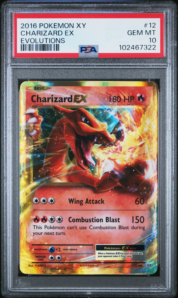 2016 Pokemon Xy Evolutions Charizard EX #12 PSA 10